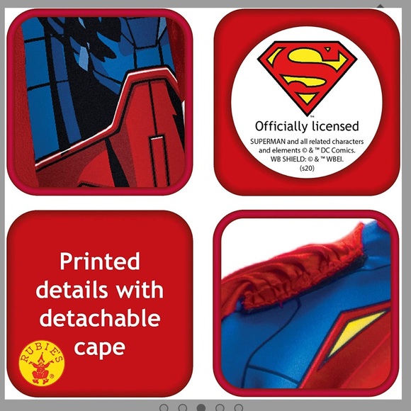 Superman Muscle Costume w/ Detachable Cape Size 2/3 (pls read full description) - Picture 3 of 10